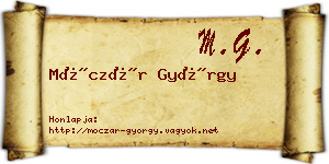 Móczár György névjegykártya
