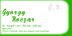 gyorgy moczar business card