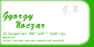 gyorgy moczar business card